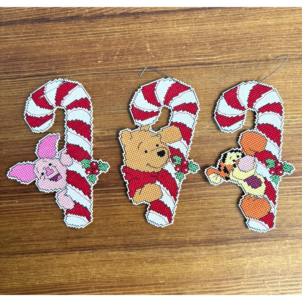 Disney Winnie the Pooh Piglet Tigger Cross Stitch Ornament Set